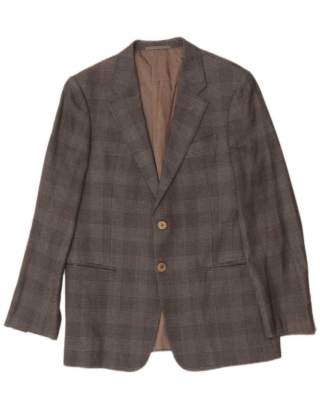 Jachetă Blazer pentru bărbați Armani cu 2 nasturi UK 38 Medium Gri Check