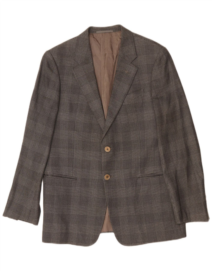 Jachetă Blazer pentru bărbați Armani cu 2 nasturi UK 38 Medium Gri Check