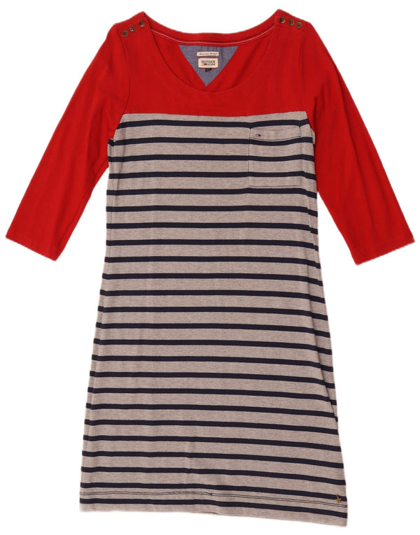 Rochie de bază Tommy Hilfiger pentru femei cu mâneci 3/4 UK 12 Medium Red Dunge