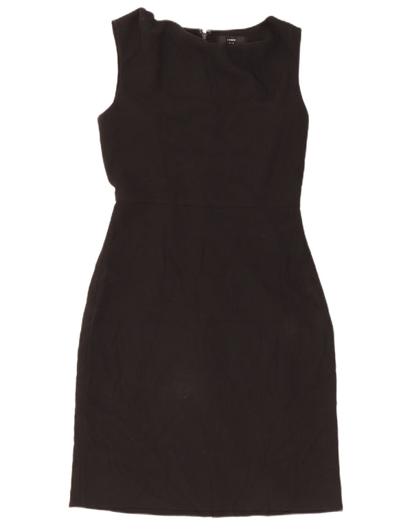 J. Crew Womens 365 Sleeveless Sheath Dress US 2 XS Black Wool