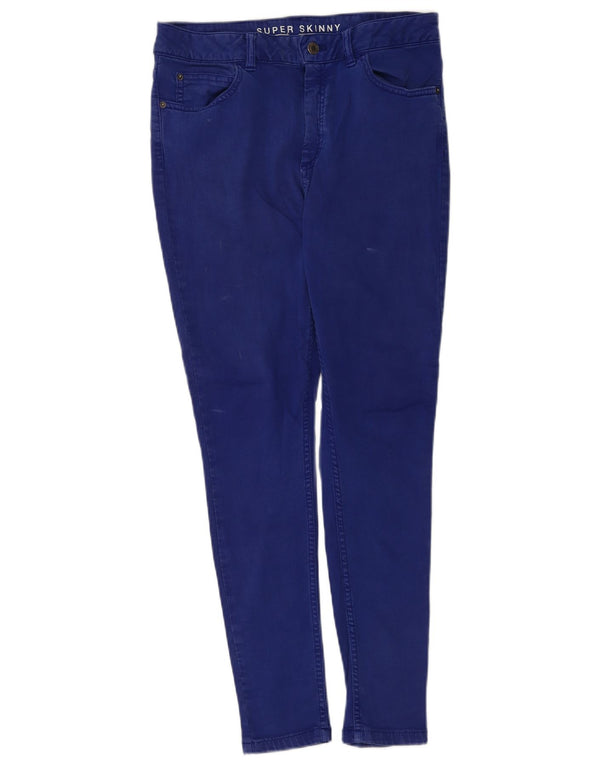 Blugi super skinny pentru femei Marks & Spencer UK 12 Medium W30 L28 Blue Bumbac