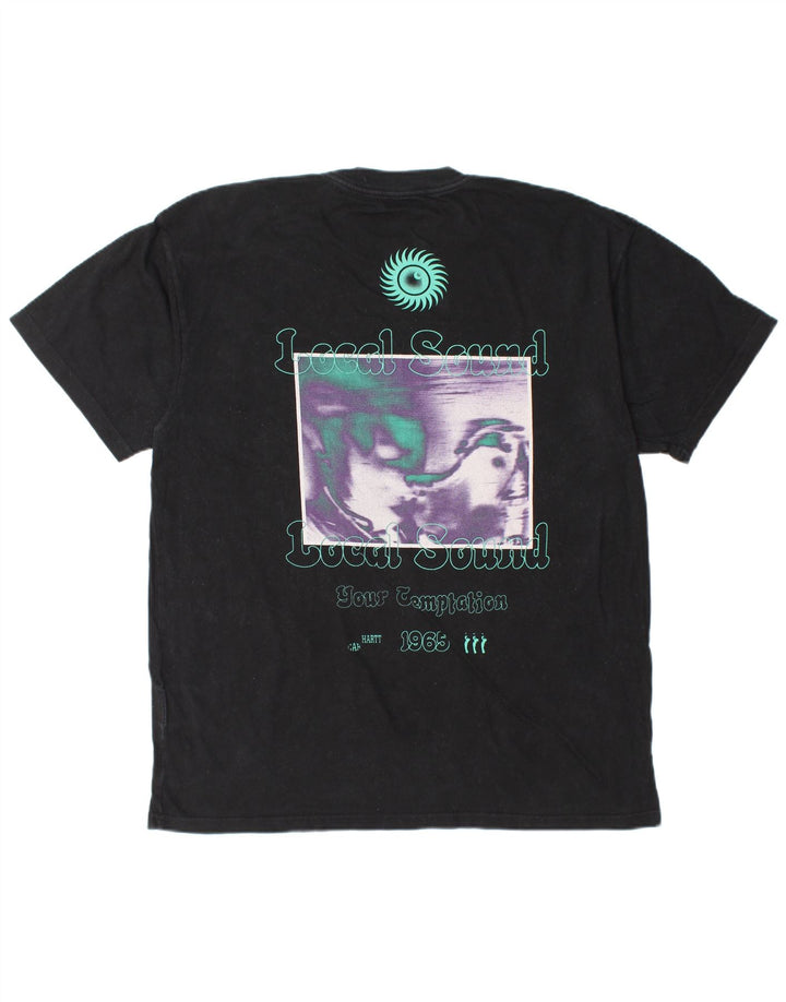 Tricou grafic CARHARTT pentru bărbați Top mare din bumbac negru