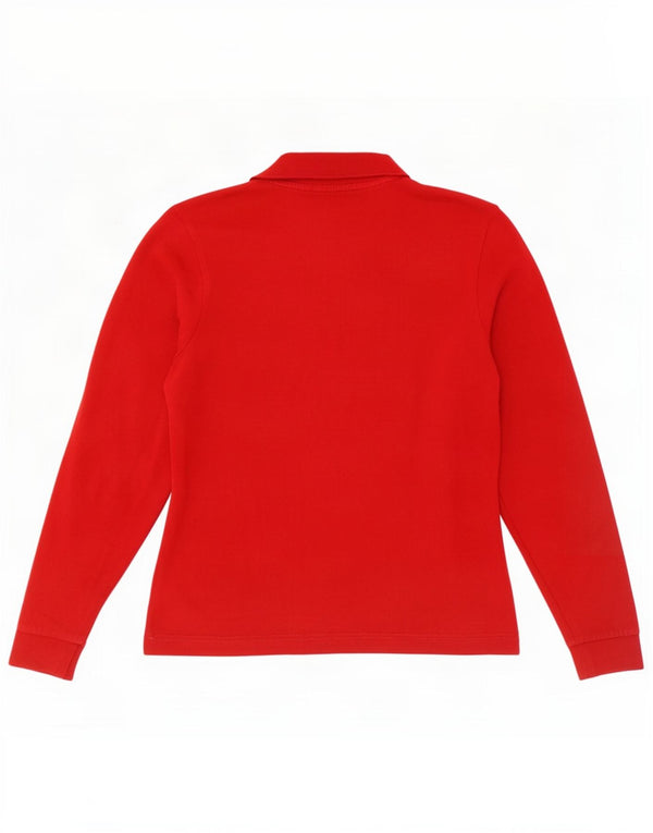Tricou polo pentru femei Kappa cu mânecă lungă UK 18 XL bumbac roșu