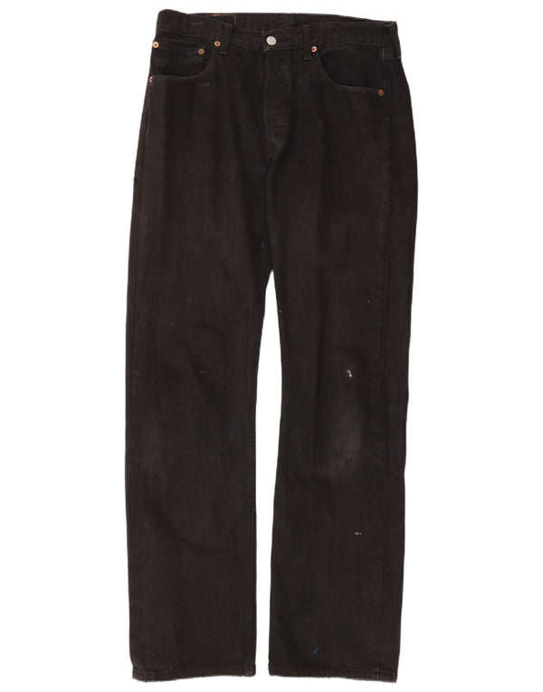 Blugi drepti pentru bărbați Levi's 501 W32 L34 bumbac negru