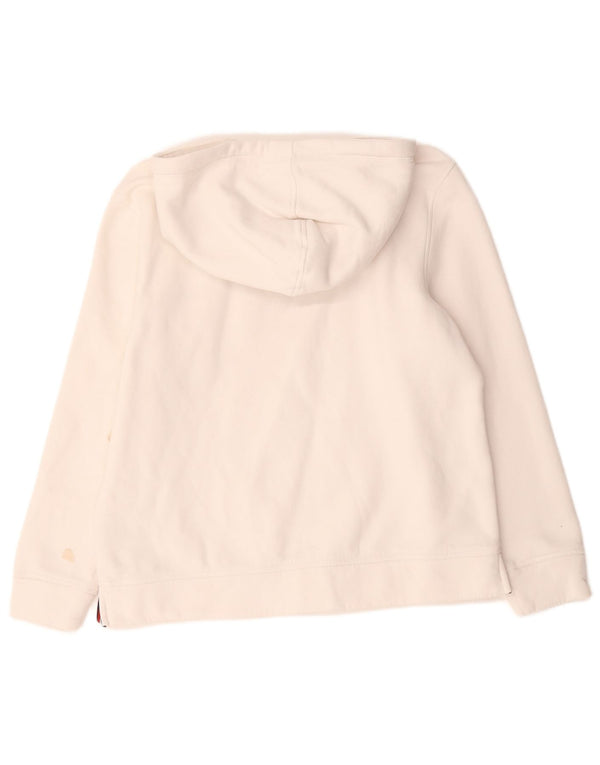 Pulover cu capota cu grafic Tommy Hilfiger pentru femei UK 14 Bumbac alb mediu