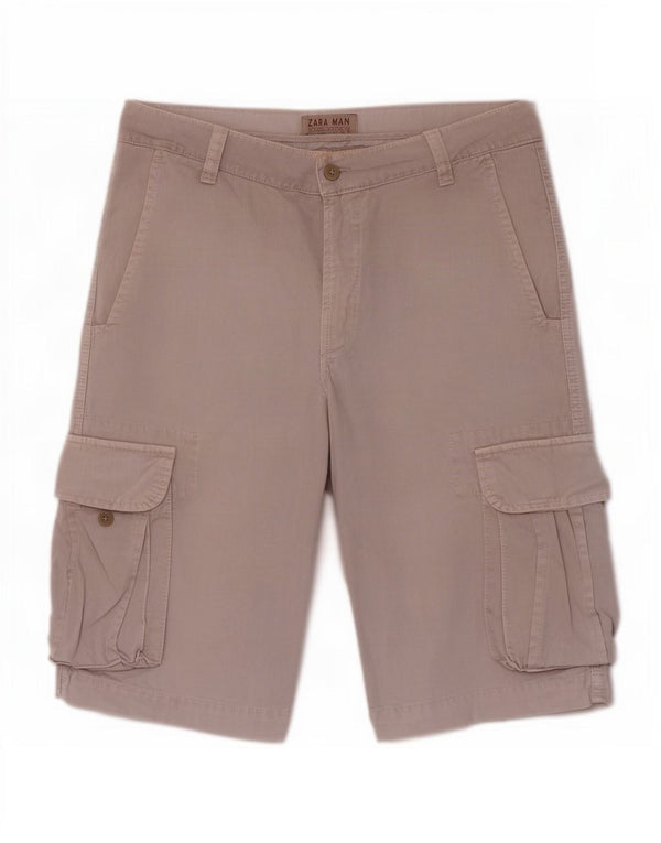 Zara Mens Cargo Shorts EU 40 Medium W31 Purple