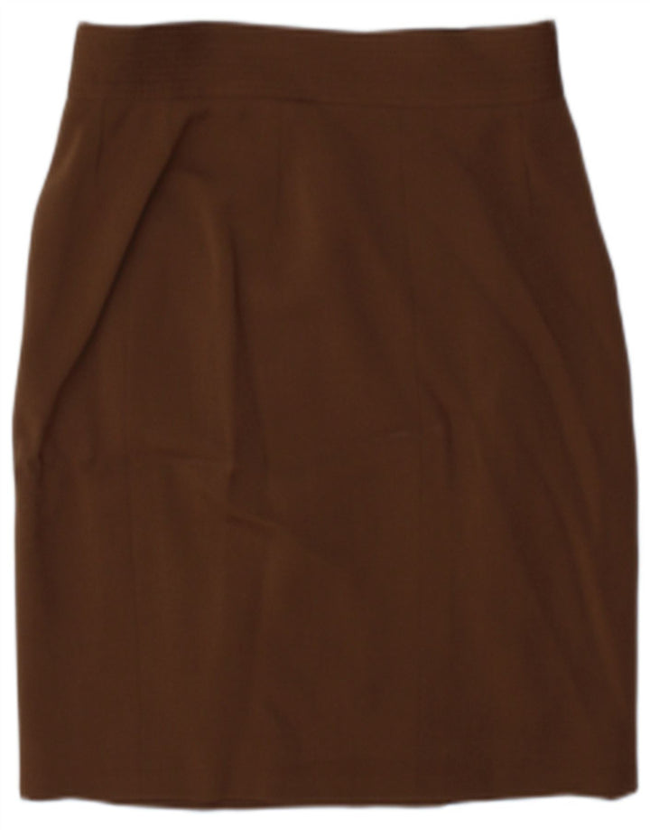Fusta Wrap Vintage pentru femei US 8 Medium W25 Brown Wool