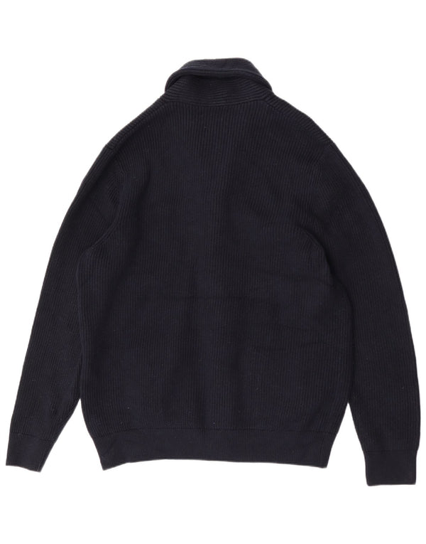 Pulover cardigan pentru bărbați Marks & Spencer, bumbac bleumarin 2XL