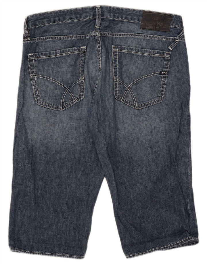 Pantaloni scurți din denim pentru bărbați Gas W33, bumbac albastru mediu