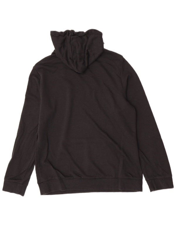 Pulover cu glugă cu grafic Adidas pentru femei UK 16/18 mare, negru, bumbac