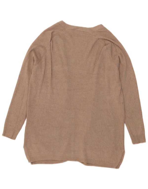 Pulover cardigan deschis pentru femei Marks & Spencer UK 14 Medium Beige Viscose