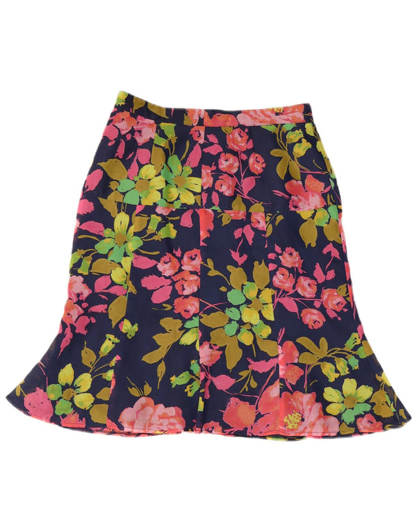 Fusta Trompeta Vintage Femei W28 Medium Bleumarin Floral
