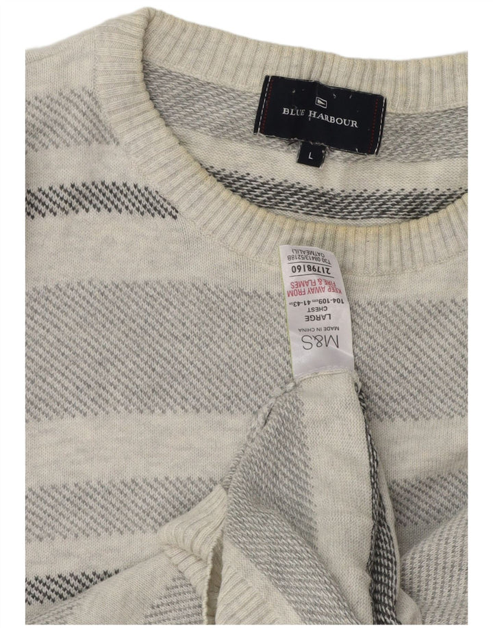 Marks & Spencer Pulover pentru bărbați, Blue Harbour, cu gât crew, mare, gri