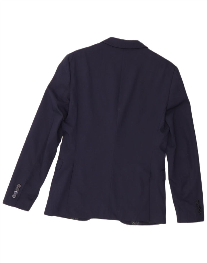 Blazer pentru bărbați Zara cu 2 nasturi EU 46 Mic Bleumarin