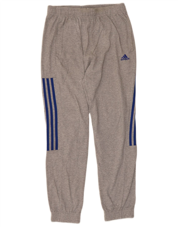 Pantaloni de trening Adidas pentru bărbați Joggeri din bumbac gri mediu