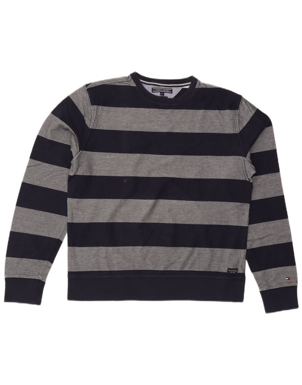 Pulover pentru femei TOMMY HILFIGER Pulover cu decolteu triplu UK 18 XL Bleumarin