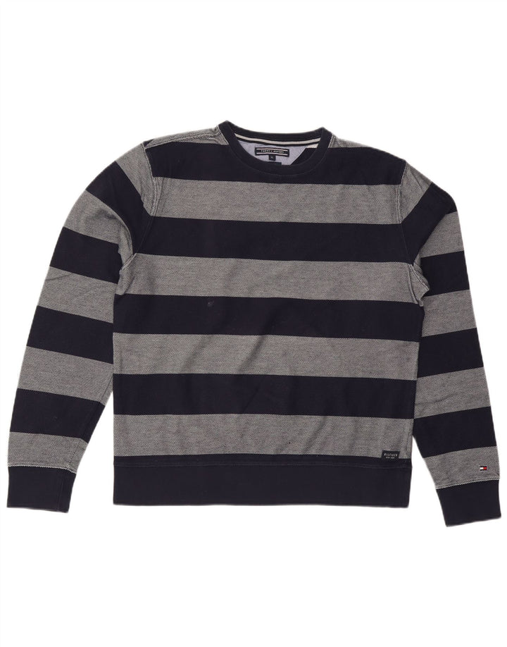 Pulover pentru femei TOMMY HILFIGER Pulover cu decolteu triplu UK 18 XL Bleumarin