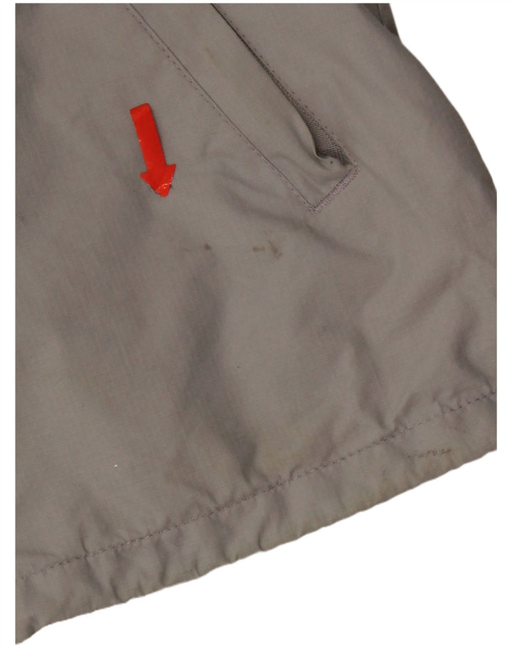 Jachetă Windbreaker pentru femei cu glugă Superdry UK 16 mare nailon gri