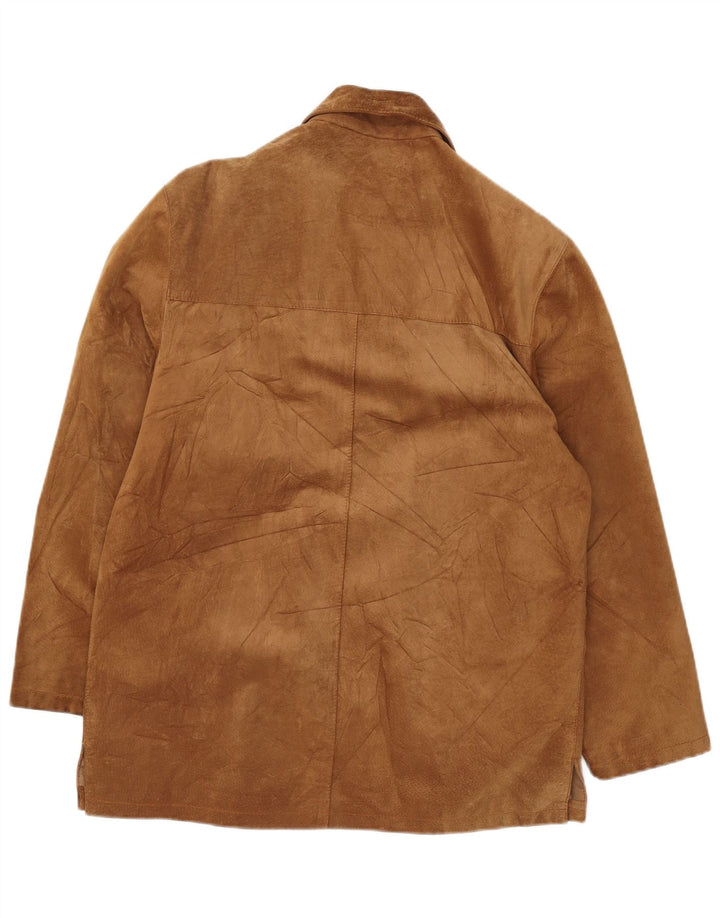 Jachetă vintage pentru bărbați din piele intoarsa IT 52 XL din piele maro