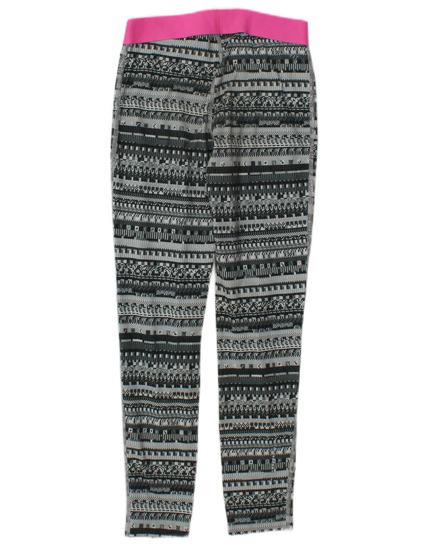 Leggings grafic Nike pentru femei UK 12 Medium Gri Geometric Poliester