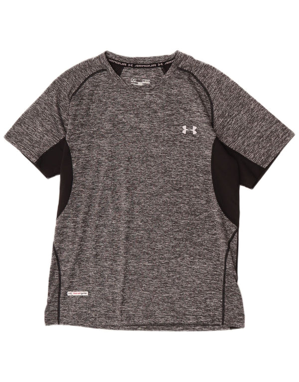 Tricou grafic Under Armour pentru bărbați Heat Gear Top Medium Gri Colorblock