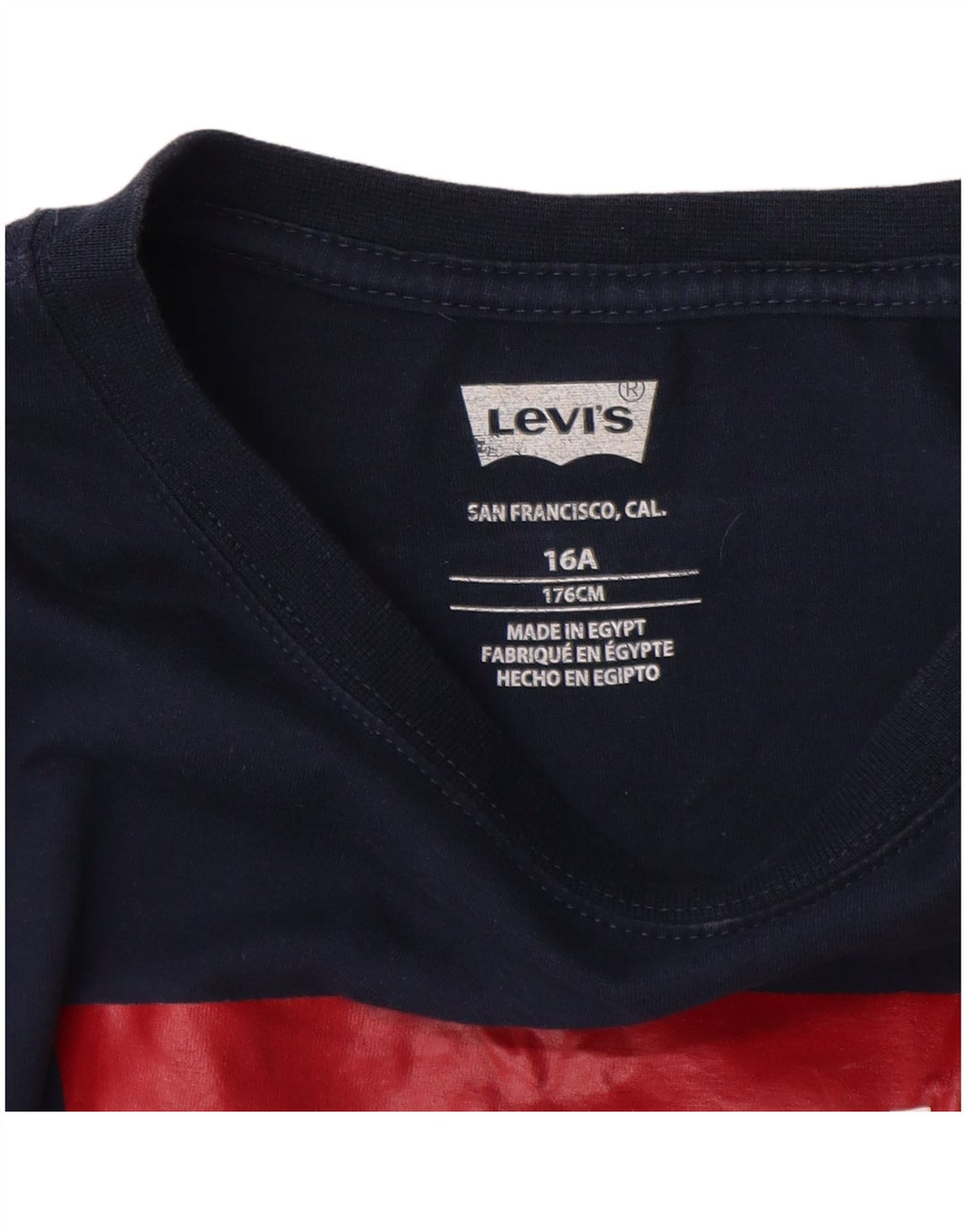 Tricou grafic pentru băieți Levi's Top 15-16 ani Bumbac bleumarin