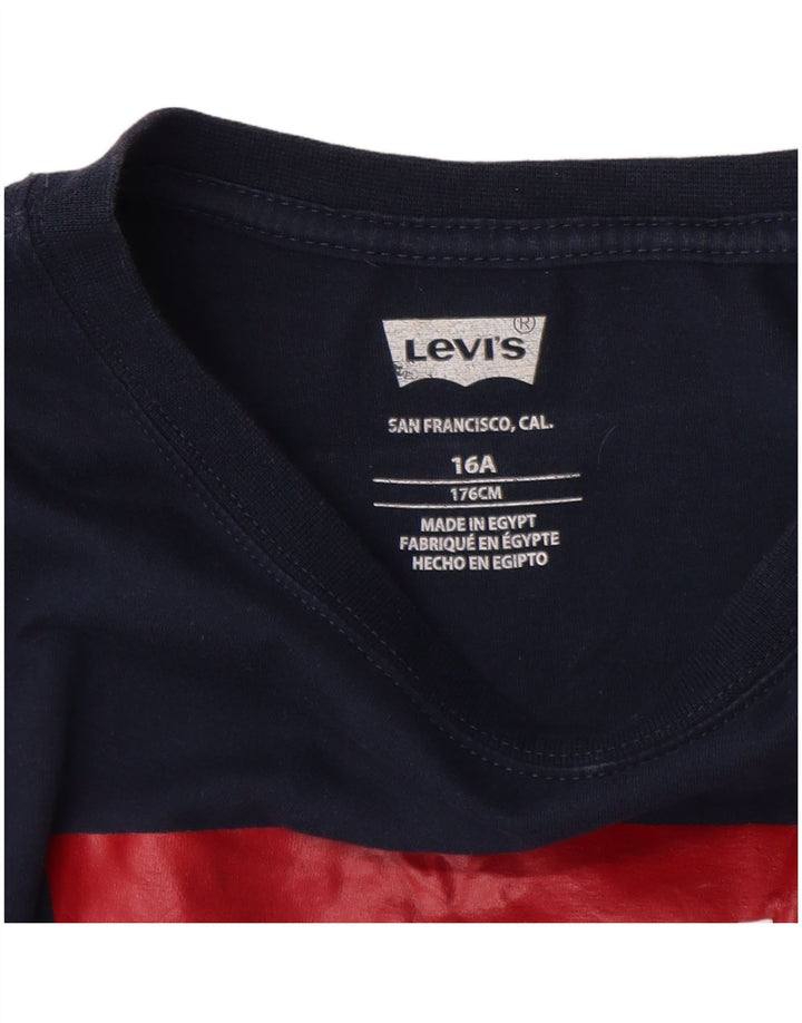 Tricou grafic pentru băieți Levi's Top 15-16 ani Bumbac bleumarin