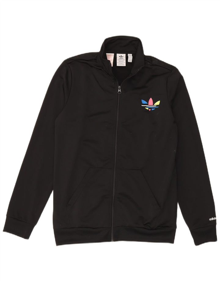 Jachetă de trening pentru băieți Adidas 15-16 ani, poliester negru