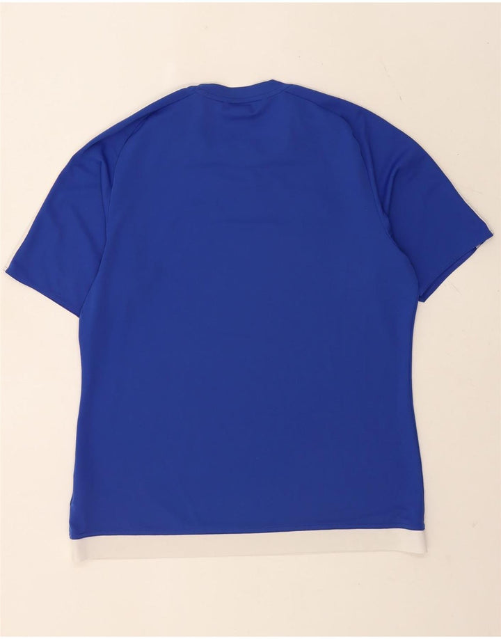 Tricou Adidas Climalite pentru bărbați Top mare, albastru, poliester color bloc