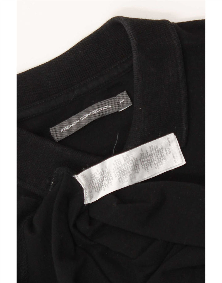 Tricou polo cu mânecă lungă pentru bărbați French Connection, bumbac mediu negru