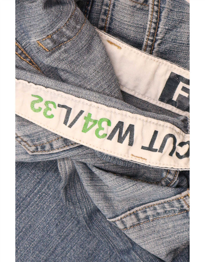 Fcuk Jeans Bootcut pentru bărbați L34 L32 Bumbac albastru