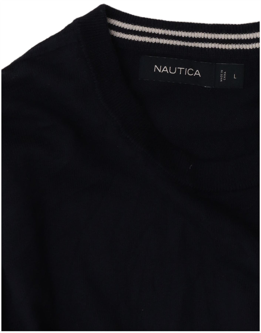 Pulover Nautica pentru bărbați cu gât crew, mare, bleumarin