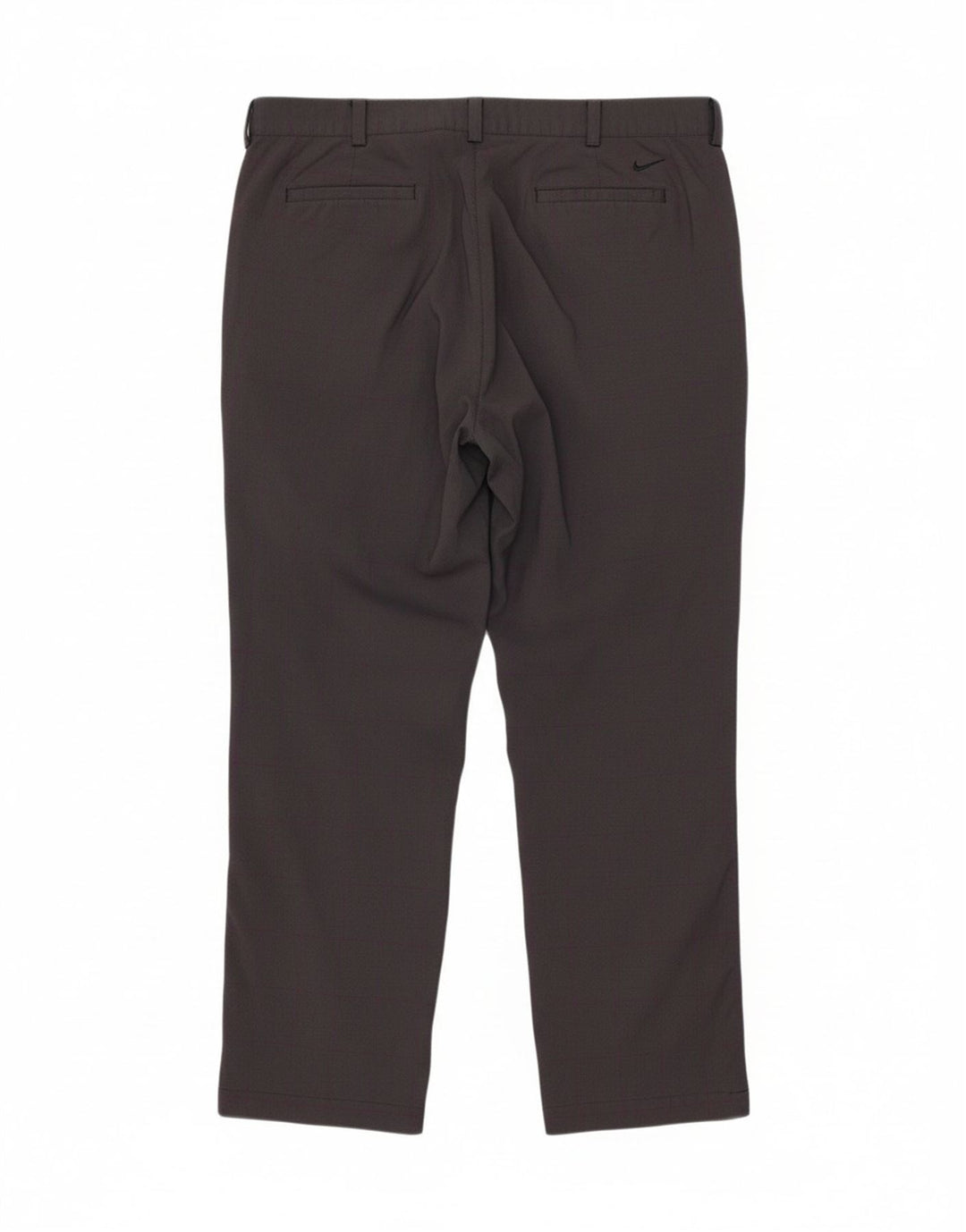 NIKE Mens Straight Chino Trousers W38 L32 Grey Check Polyester Vintage Nike and Second-Hand Nike from Messina Hembry 