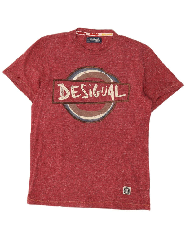 Tricou grafic Desigual pentru bărbați Top Small Maroon Flecked