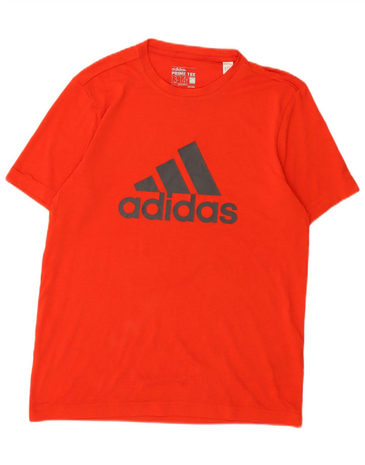 Tricou cu grafic Climalite Adidas baieti Top 13-14 ani poliester rosu