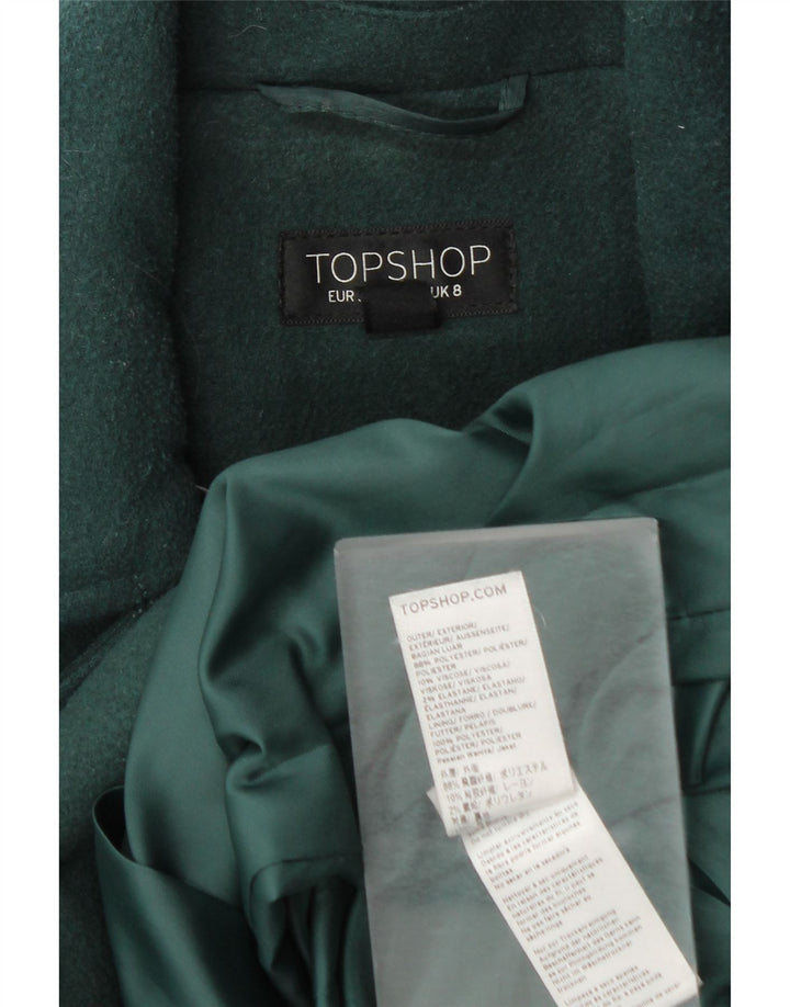 Topshop Pardesiu pentru femei UK 8 Small Green Poliester