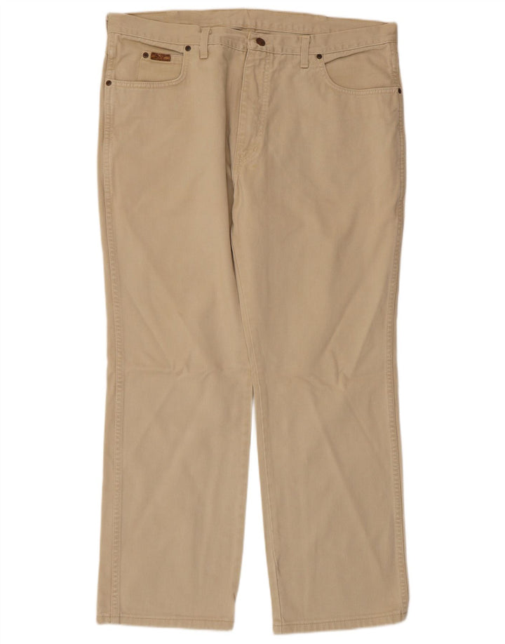 Pantaloni casual drepti pentru bărbați WRANGLER Texas W40 L30 bumbac bej