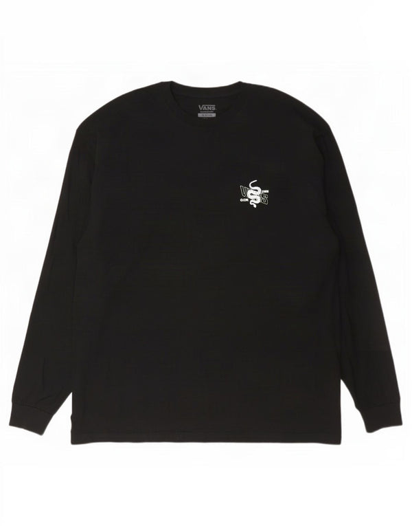 Vans pentru bărbați Classic Fit Graphic Top cu mânecă lungă 2XL, bumbac negru