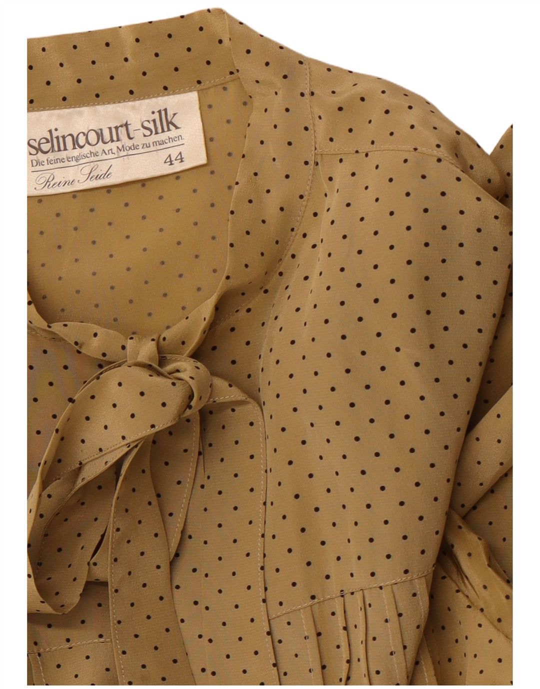 Rochie maxi cu mânecă lungă pentru femei VINTAGE EU 44 XL Maro cu pete