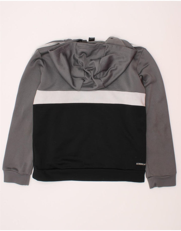 Pulover Adidas pentru băieți, 9-10 ani, gri, poliester color bloc