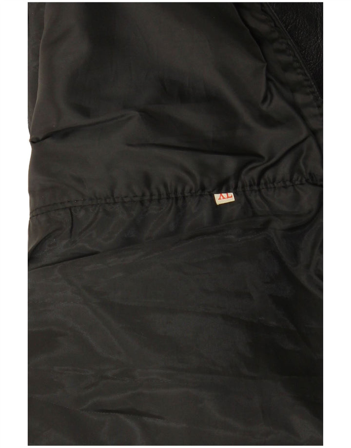 Vestă din piele pentru bărbați VINTAGE XL neagră