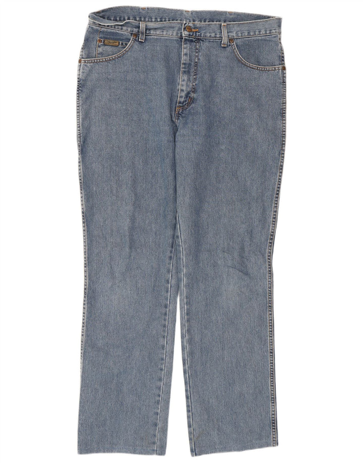 Blugi drepti pentru bărbați Wrangler W36 L32 Blue Cotton Classic