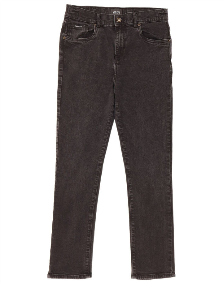 Blugi slim pentru baieti Lyle & Scott 14-15 ani bumbac negru