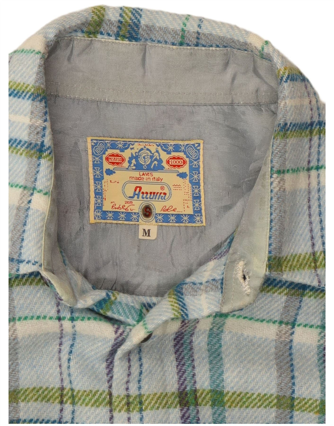 Cămașă de flanel Lumberjack Vintage pentru bărbați, carouri albastre medii