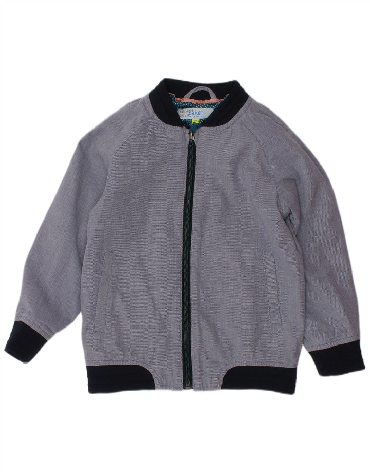 Jachetă bomber pentru băieți TED BAKER 4-5 ani, bumbac colorblock, albastru bleumarin