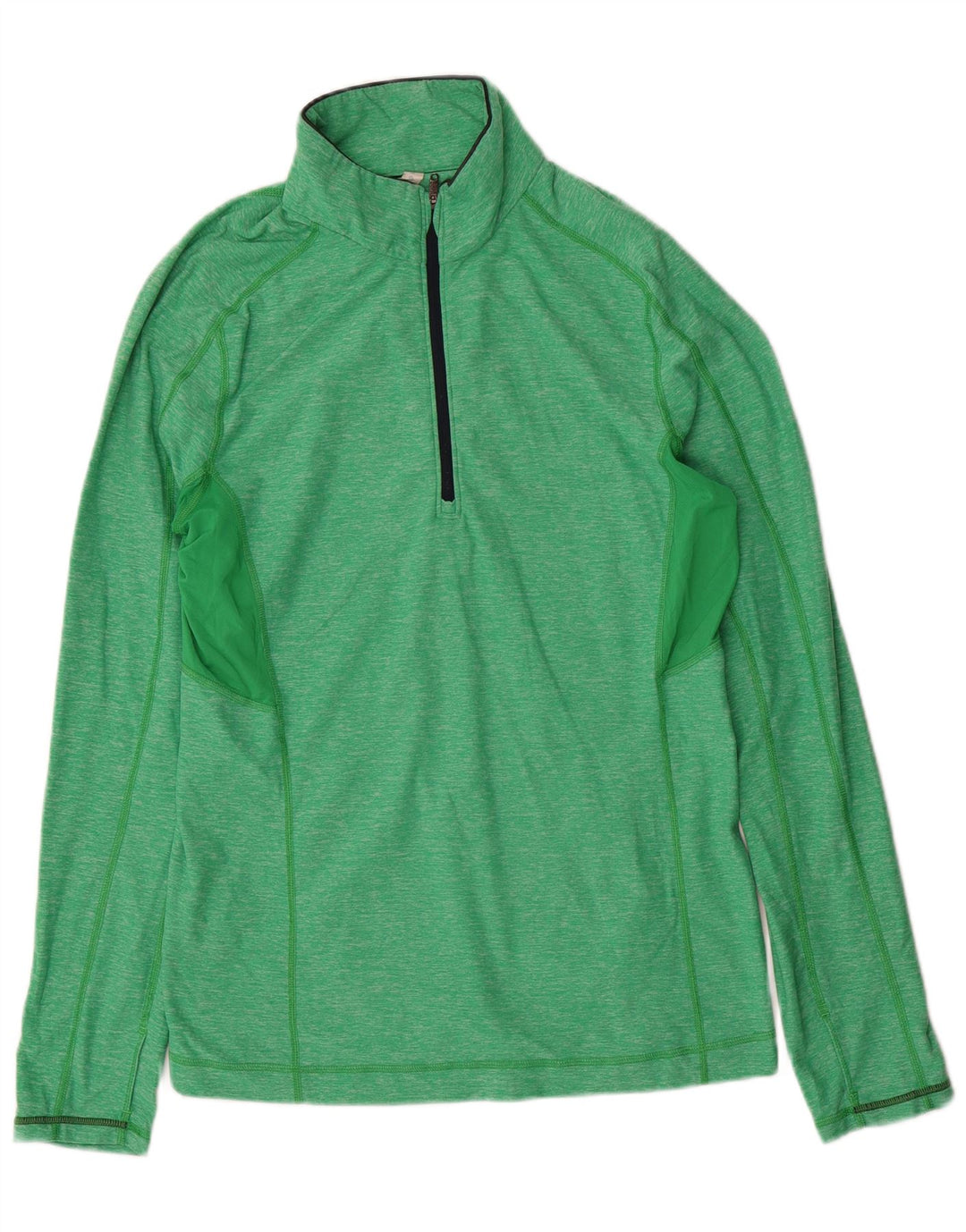 Trening Lululemon pentru bărbați, cu fermoar, cu gât, din nailon cu pături verde mediu