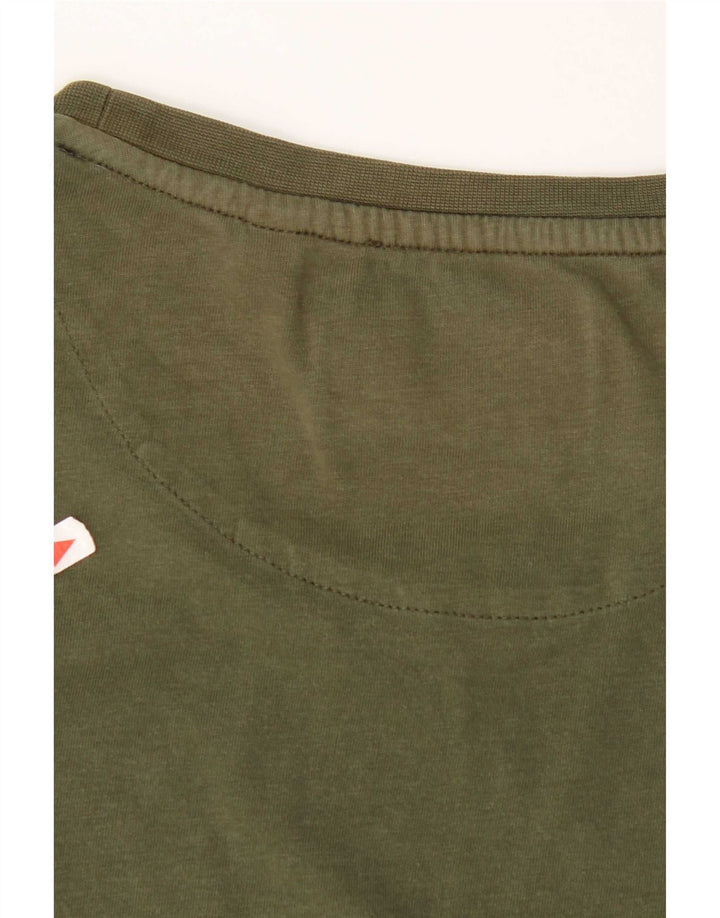 Tricou pentru bărbați Lyle & Scott Top 2XL Kaki Bumbac
