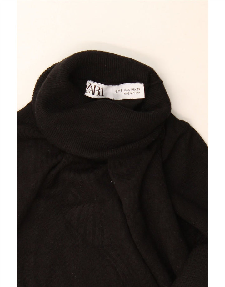 Pulover pentru femei cu gât rulat Zara UK 10 Mic Negru