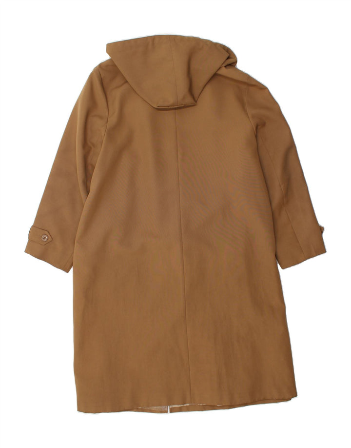 VINTAGE Womens Hooded Overcoat UK 18 XL Brown Polyester Vintage Vintage and Second-Hand Vintage from Messina Hembry 