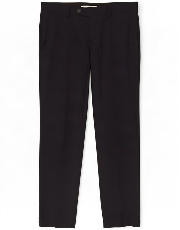 Emporio Armani Pantaloni drepți pentru bărbați EU 48 Medium W34 L30 Lână neagră